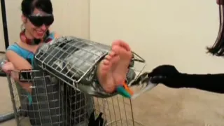 Feathered Feet in Cage