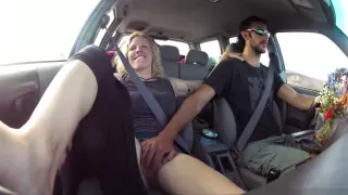 Playing With The GFs Pussy On A Roadtrip