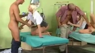 Two sexy blondes get session of hard fuck instead of session