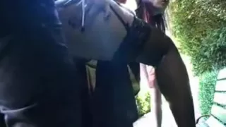 Busty german amateur fucked in public