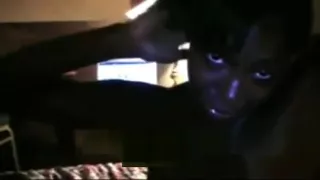 Super dark Chocolate teen suck her first fat dick wonderful