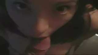 Doe Eyed Slut sucks Cock
