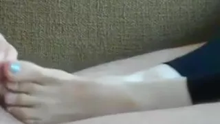 Blue Nail Polish Foot Job