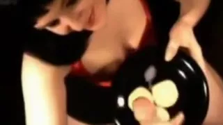 Cum on food.Goth girl
