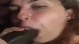 White girl sucking BBC