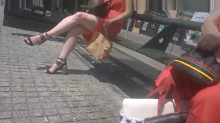 Sexy legs waiting for the bus final