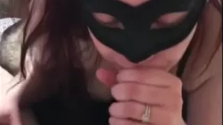 Masked diva deepthtoats, rides, and gets railed