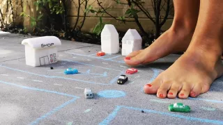 Giant destroying small town