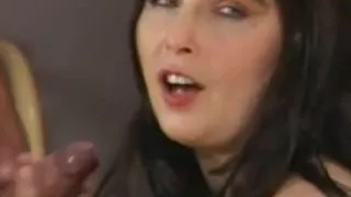 mom doing handjob to her boy in video