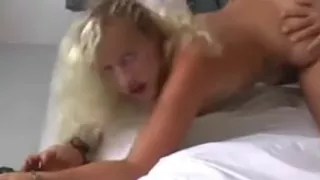 pierced hottie gets fucked then he cleans her up.bi three some?