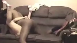 Real couple on a couch