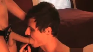 Marc gets fucked with a dildo before banging his girlfriend