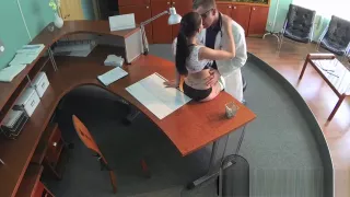 Real euro bent over and fucked by doctor