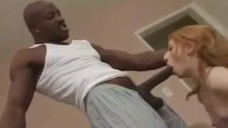 BBC Shoved in Skinny Redhead