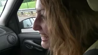 Driving With Giulia Full - Foot Domination in the Car