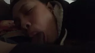 Light skin ebony teen sucks bbc