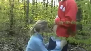 Blowjob in the woods