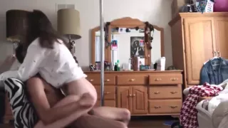 Hot Amateur teen brunette loves to ride cock