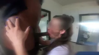 Throat Fuck - Sucking Slurping and Swallowing His Huge Cum Load