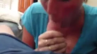 blond housewife sucks and swallows