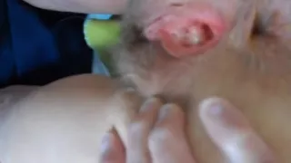 cum on wife's spread asshole