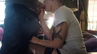 Goth Chick Miss Myra Sucks My Cock On A Sunny Afternoon At Home! BTS Break!