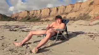 Amatör, Stranden, Stor Kuk, Gay, Mastrubera, Utomhus