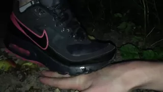 dominant girl in nike air max crush apples and then my hands