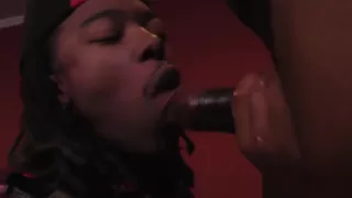 Tough looking black guy turns out to be a bottom dick rider