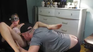 Teen Blonde Smoke Fetish while having pussy licked