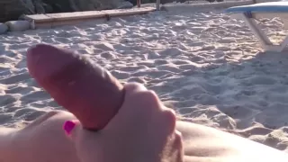 Handjob at the beach