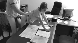 Blasen, Erwischt, Sperma, Abspritzen, Hardcoresex, Bürosex