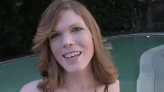 solo amateur trans fingers ass while jerking