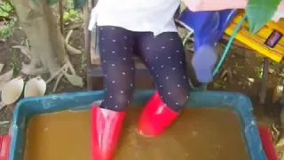 Happy boots polishing