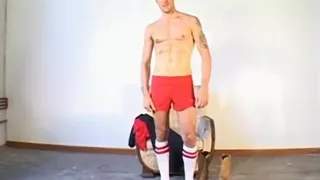 Jake loves to sniff his socks and showing his feet