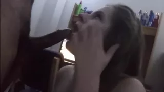 White blonde sucks her mus friend