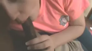 white girl goes full dome on BLACK DICK