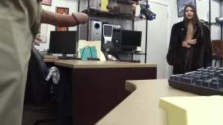 Young beauty cockrides shopbroker for cash