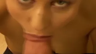 Amateur European slut enjoys big cock in her mouth