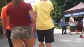 Candid Hard Ass in Tiny Shorts