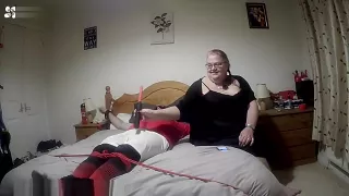 Footballer cuffed to bed tortured and fucked by femdom PART 1 OF 2