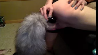 lonely blonde teen pet plays as her parents are out of the house