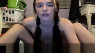 Messy american slut masturbating with dildo on live cam