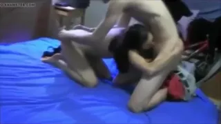 slender girlfriend  first time with a big cock