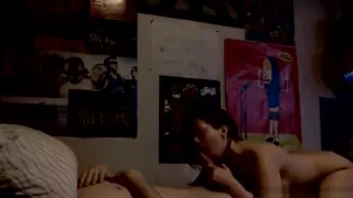 patie gf rides on her boyfriend  during their anniversary