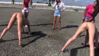 Lascivious college slut slobbers snatch after cricket