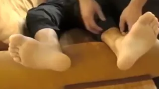 Muscular jock is tickled to the maximum by his boyfriend