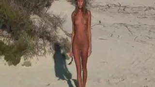 Skinny Teen. Naked On The Beach