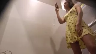 Pretty girl dressing room
