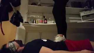 Girlfriend trampling